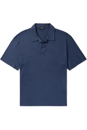 BRIONI Linen, Cotton and Silk-Blend Polo Shirt - Men - - XL