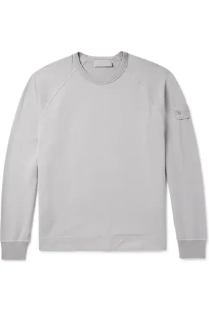 Stone Island Ghost Logo-Appliqu??d Garment-Dyed Cotton-Blend Jersey Sweatshirt - Men - - XL