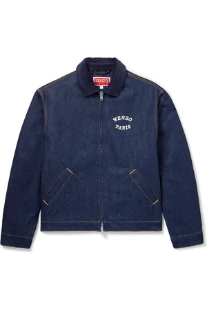 Kenzo Verdy Market Corduroy-Trimmed Logo-Embroidered Appliqu??d Padded Denim Jacket - Men - - S