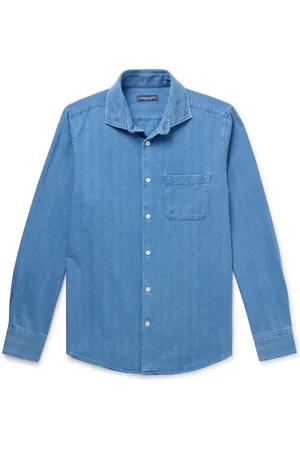 Frescobol Carioca Emilio Herringbone Cotton-Twill Shirt - Men - - XL