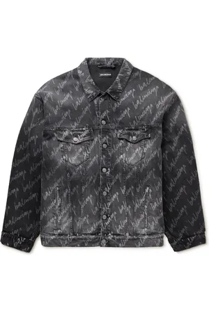 Balenciaga Oversized Logo-Print Denim Jacket - Men - - 1