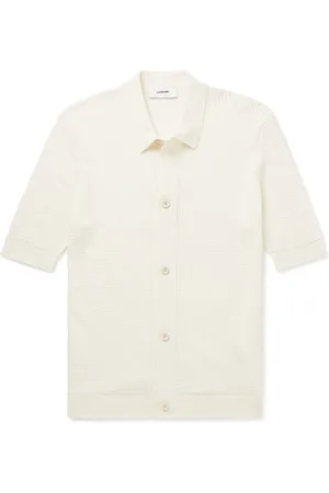 LARDINI Els Slim-Fit Waffle-Knit Cotton Shirt - Men - - S