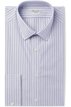 Charvet Striped Cotton-Poplin Shirt - Men - - EU 41