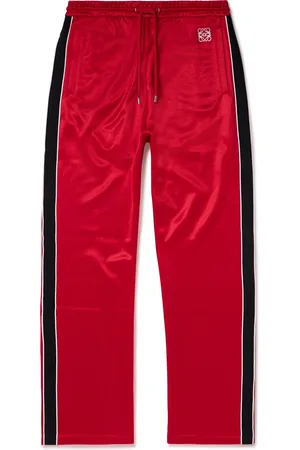 Loewe Straight-Leg Logo-Embroidered Striped Tech-Jersey Sweatpants - Men - - M