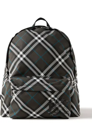 Burberry Logo-Embroidered Checked Coated-Canvas Backpack - Men