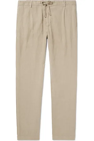 HARTFORD Tanker Tapered Linen Drawstring Trousers - Men - - IT 46