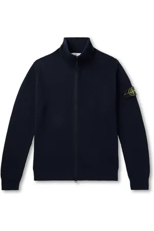 Stone Island Logo-Appliqu??d Ribbed-Knit Organic Cotton Cardigan - Men - - XXL