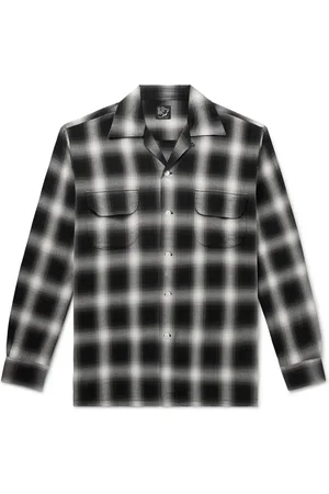 ORSLOW Convertible-Collar Checked Cotton-Blend Flannel Shirt - Men - - 4