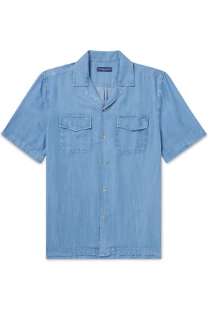 Frescobol Carioca Franca Camp-Collar Denim Shirt - Men - - M