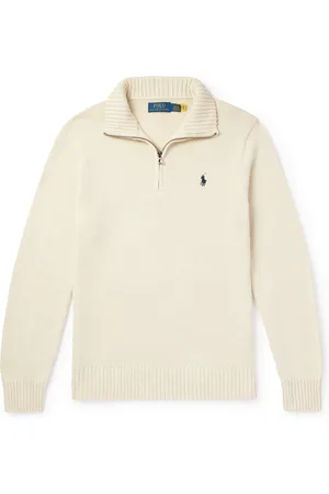 Ralph Lauren Logo-Embroidered Cotton Half-Zip Sweater - Men - - XL