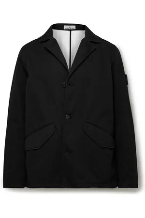 Stone Island Raso Logo-Appliqu??d Garment-Dyed Brushed-Cotton Jacket - Men - - XL