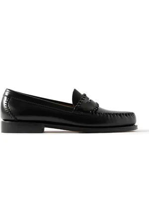 G.H. Bass Weejuns Heritage Logan Whipstitched Glossed-Leather Penny Loafers - Men - - UK 9.5