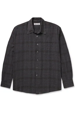 OUR LEGACY Above Checked Cotton-Blend Voile Shirt - Men - - IT 48