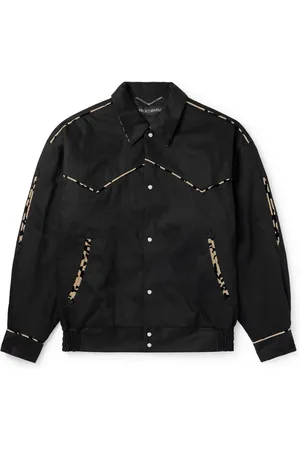 Wacko Maria Leopard-Print Velvet-Trimmed Padded Cotton-Canvas Western Jacket - Men - - M