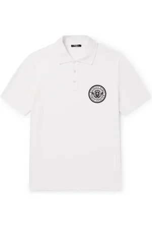 Balmain Logo-Print Cotton-Piqu?? Polo Shirt - Men - - XL