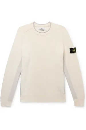 Stone Island Logo-Appliqu??d Cotton-Blend Sweater - Men - - S