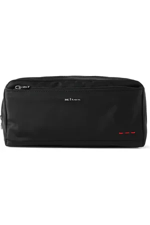 Kiton Leather-Trimmed Shell Wash Bag - Men