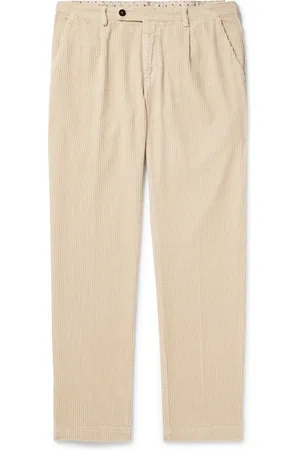 MASSIMO ALBA Ionio2 Tapered Pleated Cotton-Corduroy Trousers - Men - - IT 54