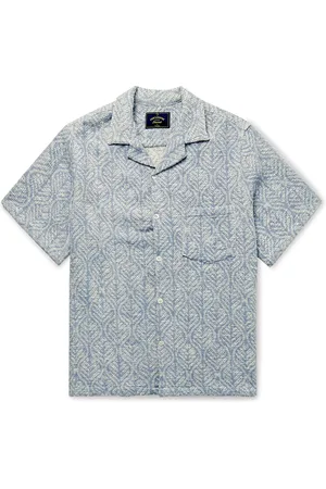 Portuguese Flannel Pascal Camp-Collar Cotton-Blend Jacquard Shirt - Men - - XS