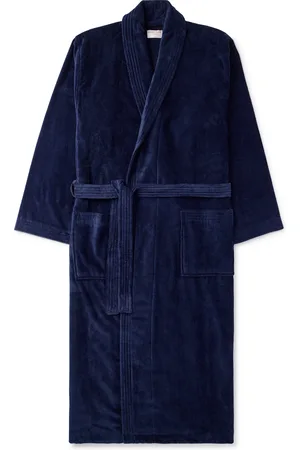 DEREK ROSE Belted Cotton-Terry Robe - Men - - XS