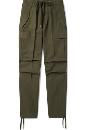 Tom Ford Straight-Leg Pleated Cotton-Twill Drawstring Cargo Trousers - Men - - UK/US 32
