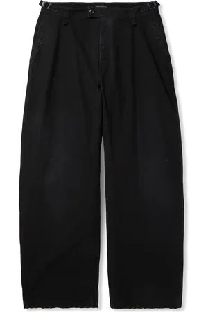 Balenciaga Wide-Leg Distressed Cotton Cargo Trousers - Men - - S