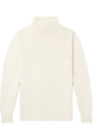 Umit Benan B+ UMIT BENAN B - Ribbed Cotton and Cashmere-Blend Rollneck Sweater - Men - - XXL