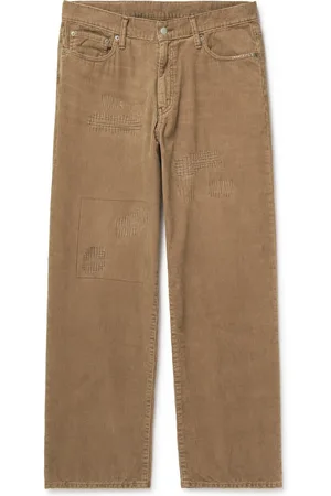 NEIGHBORHOOD Savage Wide-Leg Distressed Cotton-Corduroy Trousers - Men - - M