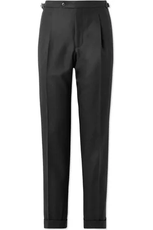 Saman Amel Tapered Pleated Wool-Twill Suit Trousers - Men - - IT 54
