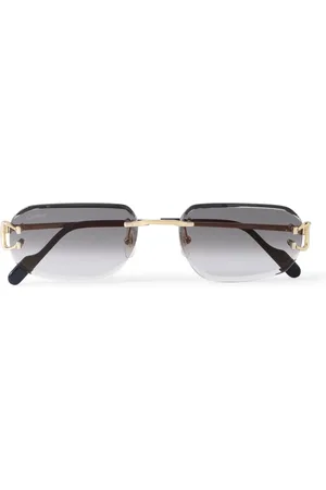 Cartier Signature C Rimless D-Frame -Tone Sunglasses - Men