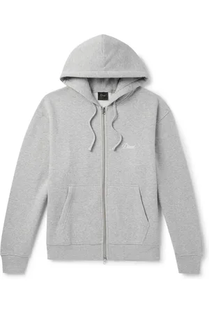 DIME Logo-Embroidered Cotton-Blend Jersey Zip-Up Hoodie - Men - - M