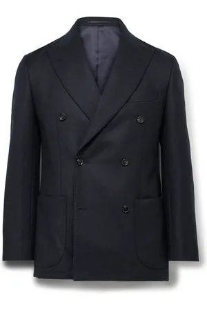 Kaptain Sunshine Double-Breasted Wool-Twill Suit Jacket - Men - - 42