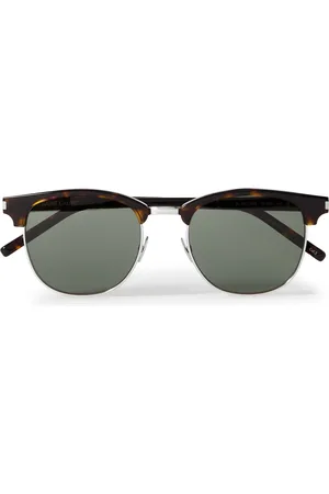 Saint Laurent D-Frame Recycled-Acetate and Silver-Tone Sunglasses - Men