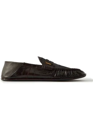 Saint Laurent Le Loafer Logo-Embellished Collapsible-Heel Leather Penny Loafers - Men - - EU 43