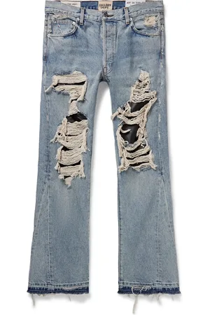 GALLERY DEPT. Cornell LA Slim-Fit Flared Distressed Leather-Panelled Jeans - Men - - UK/US 30