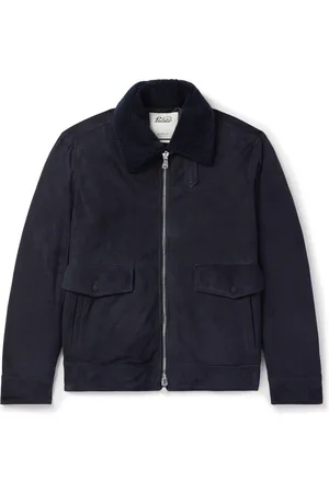 VALSTAR Thomas Shearling-Trimmed Suede Down Jacket - Men - - IT 48