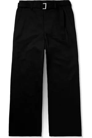 SACAI Straight-Leg Belted Cotton-Gabardine Trousers - Men - - 2