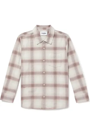 Corridor Snow Day Checked Organic Cotton-Flannel Shirt - Men - - L