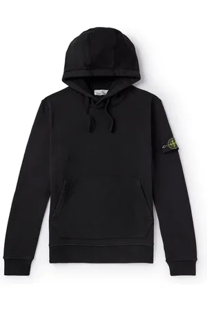 Stone Island Logo-Appliqu??d Garment-Dyed Cotton-Jersey Hoodie - Men - - XL