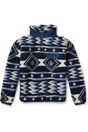Ralph Lauren Naiomi Glasses Leather-Trimmed Printed Recycled-Fleece Sweatshirt - Men - - L