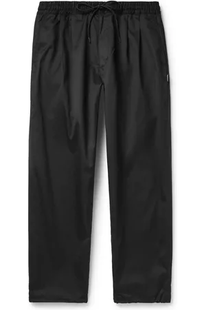 NEIGHBORHOOD Easy Straight-Leg Cropped Pleated Twill Drawstring Trousers - Men - - S