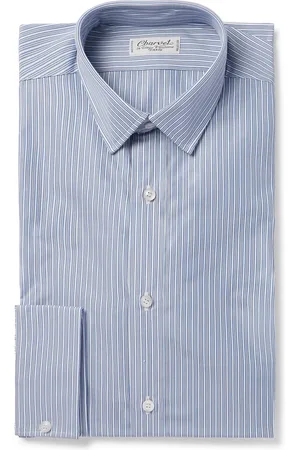 Charvet Striped Cotton-Poplin Shirt - Men - - EU 40