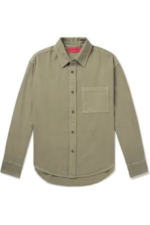 THE ELDER STATESMAN Early Dawn Stonewashed Cotton and Silk-Blend Twill Overshirt - Men - - L