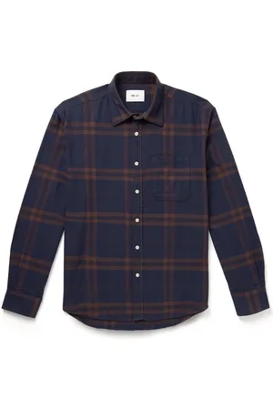 NN.07 Deon 5465 Checked Organic Cotton-Flannel Shirt - Men - - S