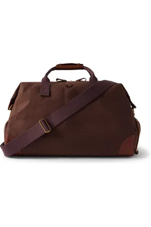 Bennett Winch Weekender Leather-Trimmed Cotton-Canvas Holdall - Men