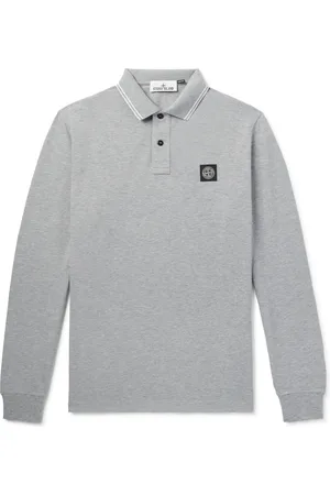 Stone Island Logo-Appliqu??d Stretch-Cotton Piqu?? Polo Shirt - Men - - S