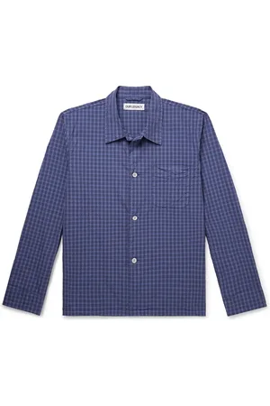OUR LEGACY Box Checked Cotton-Blend Seersucker Shirt - Men - - IT 48