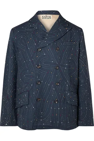 Kartik Research Double-Breasted Embroidered Wool Blazer - Men - - M