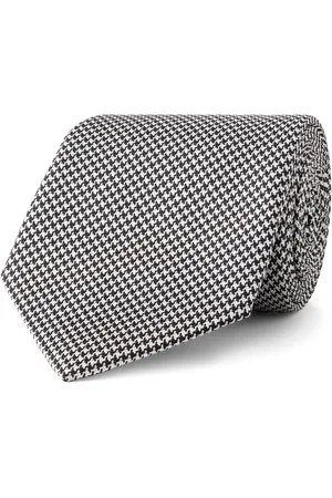 Mr P. 9cm Puppytooth Silk-Twill Tie - Men