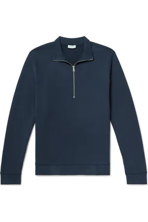 Sunspel Cotton-Jersey Half-Zip Sweatshirt - Men - - S